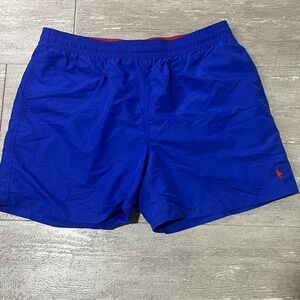Polo Ralph Lauren Men's Swim Shorts Sz XL Royal Blue Polyester Nylon